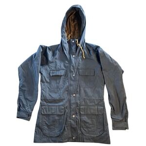 Eddie Bauer Womens XS Blue Utility Parka Hooded Cargo Jacket Outdoor Outfitter